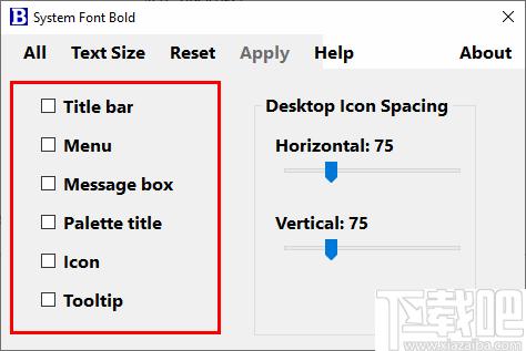 System Font Bold下载,系统图标,图标间距