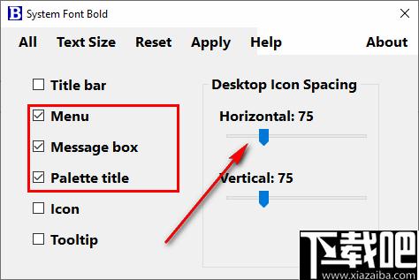 System Font Bold下载,系统图标,图标间距
